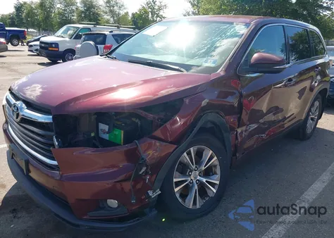 2014 Toyota Highlander Le Plus V6 z USA, uszkodzony, nr VIN 5TDBKRFH4ES024360